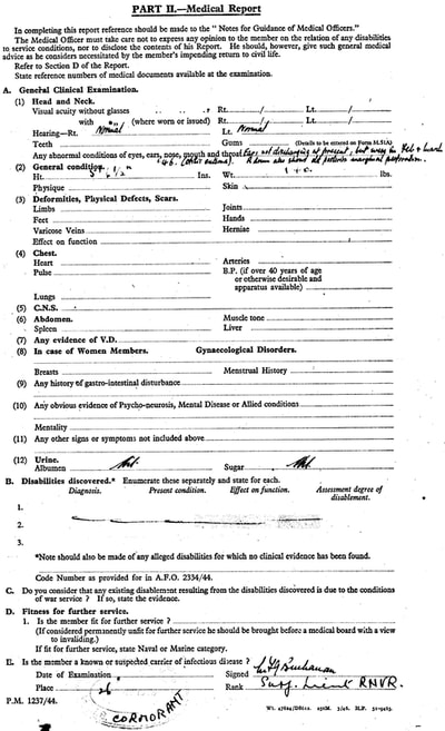 Page 3 - William Alan Smith Royal Navy discharge papers.